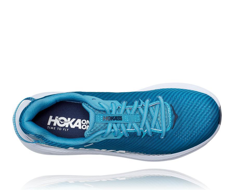 Hoka Australia One One Rincon 2 - Mens Running Shoes Blue/White - RDVUH-9834